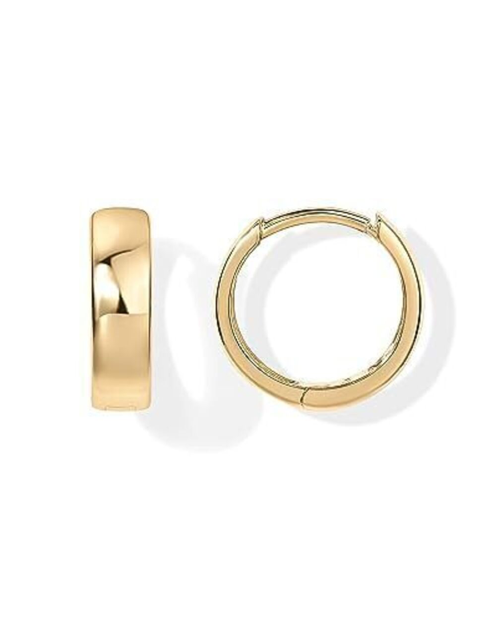 3871 18K Gold Plated Sterling Silver Post Huggie and Small Hoop Earrings